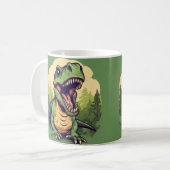 Dinosaur mit farbenfroher Vorgeschichte• Lustiger  Kaffeetasse (Vorderseite Links)