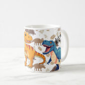 Dinosaur mit farbenfroher Vorgeschichte• Lustiger  Kaffeetasse (VorderseiteRechts)