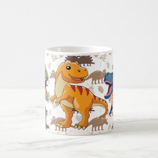 Dinosaur mit farbenfroher Vorgeschichte• Lustiger  Kaffeetasse (Mittel)