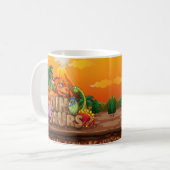 Dinosaur mit farbenfroher Vorgeschichte• Lustiger  Kaffeetasse (Vorderseite Links)