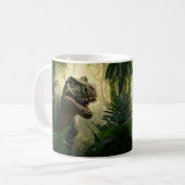 Dinosaur mit farbenfroher Vorgeschichte• Lustiger  Kaffeetasse (Vorderseite Links)