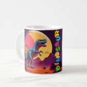 Dinosaur mit farbenfroher Vorgeschichte• Spaß für Kaffeetasse (Vorderseite Links)