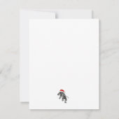 DINOSAUR MIT WEIHNACHTSMANNMÜTZE CHRISTMAS CARD KARTE (Rückseite)