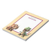 Dinosaur Mitzvah Note Boys Notepad Notizblock (Rotiert)