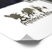 Dinosaur MIXED MARTIAL ARTS Fighters Poster (Ecke)