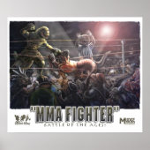 Dinosaur MIXED MARTIAL ARTS Fighters Poster (Vorne)