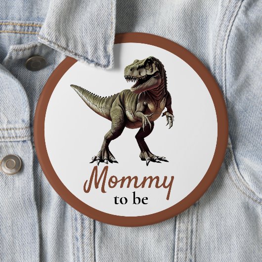 Dinosaur Mommy Baby Shower Button (Beispiel)