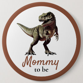 Dinosaur Mommy Baby Shower Button