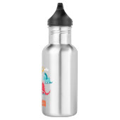 Dinosaur-Monogramm Edelstahlflasche (Rechts)