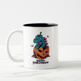Dinosaur Monster Kürbislaterne Kürkin Halloween Zweifarbige Tasse