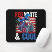 Dinosaur Monster Truck Dino 4. Juli Jungs Ameri Mousepad (Mit Mouse)
