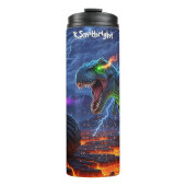 Dinosaur-Monstertruck-Blitzchaos Thermosbecher (Vorderseite)