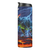 Dinosaur-Monstertruck-Blitzchaos Thermosbecher (Nach rechts gedreht)