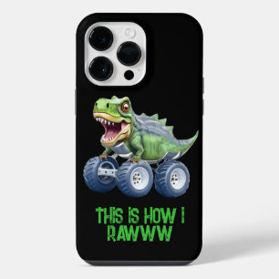 Dinosaur-Monstertruck personalisierter Geburtstag iPhone 14 Pro Max Hülle