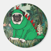 Dinosaur-Mops Magnet (Vorne)