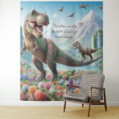 Dinosaur Mountain Blume Personalisiert Tapestry Wandteppich (Beispiel)