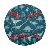 Dinosaur Muster Aquamarin Green Baseball (Rückseite)