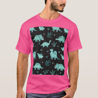 Dinosaur-Muster-Illustration T-Shirt