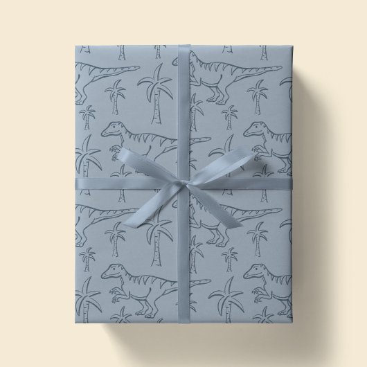 Dinosaur-Muster moderner Junge Dino Dschungel Salb Geschenkpapier
