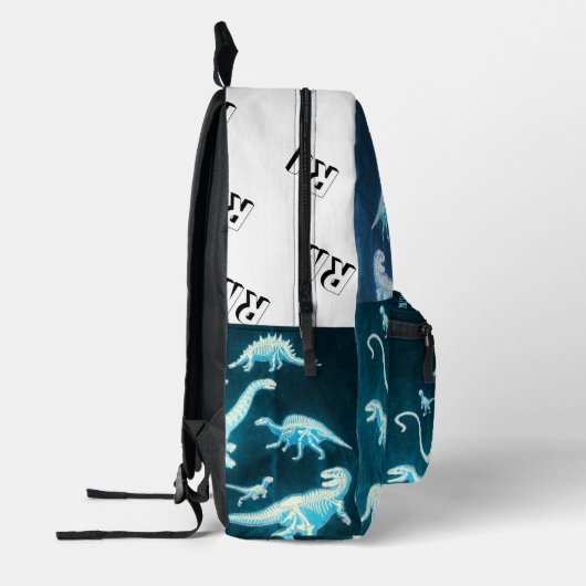 Dinosaur Muster Modernes Skelett T-Rex Bedruckter Rucksack (Links)
