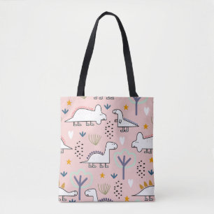 Dinosaur-nahtloses Muster, Vintage Abbildung wi Tasche