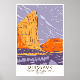 Dinosaur-Nationaldenkmal Vintag Poster