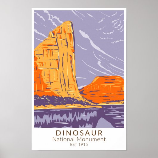 Dinosaur-Nationaldenkmal Vintag Poster (Vorne)