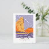 Dinosaur-Nationaldenkmal Vintag Postkarte (Stehend Vorderseite)