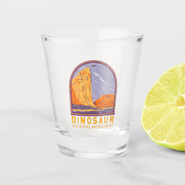 Dinosaur-Nationaldenkmal Vintag Schnapsglas