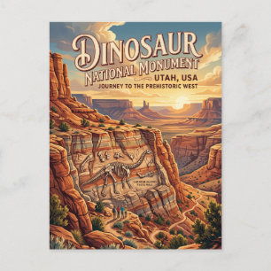 Dinosaur-Nationalmonument Utah Postkarte