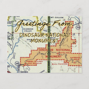 Dinosaur-Nationalmonument Vintage-Karte Postkarte