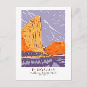 Dinosaur-Nationalmonument Vintage Postkarte