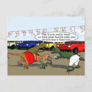 Dinosaur Nicht Umweltfreundlich Cartoon Postkarte