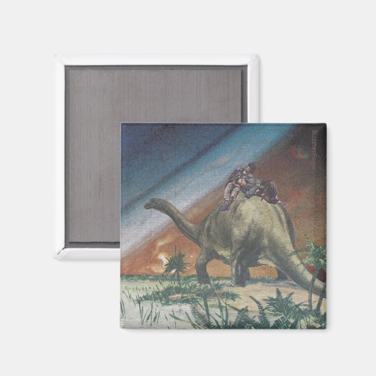 Dinosaur-Nickerchen - Magnet (Vorderseite/Rückseite)