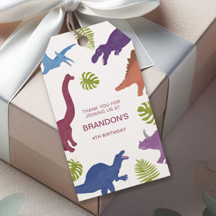 Dinosaur Niedlich Dino Kid Geburtstagsparty Gefall Geschenkanhänger