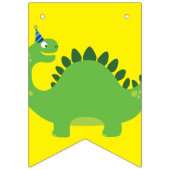 Dinosaur Niedlich Happy Birthday Banner (Erste Fahne)
