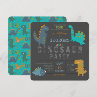 Dinosaur niedlich moderne Geburtstagsparty Einladu Einladung