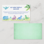 Dinosaur No Wrap Display Geschenke Baby Dusche Begleitkarte (Vorne/Hinten)