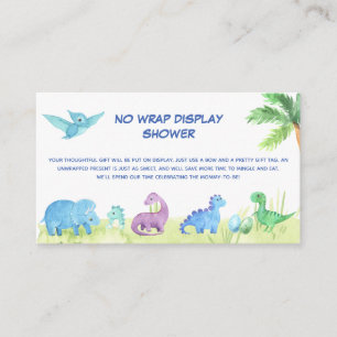Dinosaur No Wrap Display Geschenke Babydusche Begleitkarte