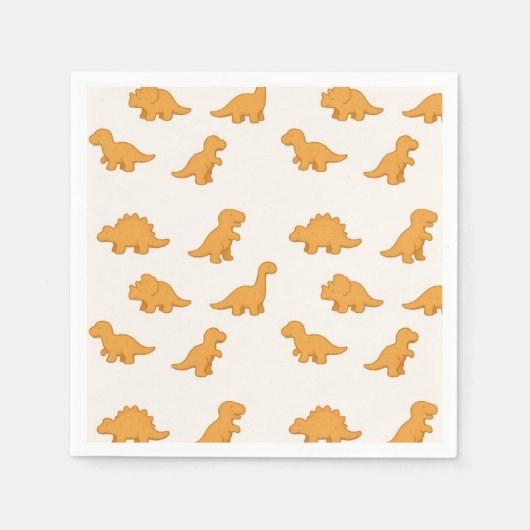 Dinosaur-Nugget-Freudige Feier Twist Kinder Serviette (Vorderseite)