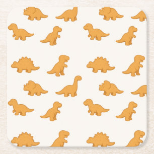 Dinosaur-Nugget-Spaß-Feier Twist Kinder Rechteckiger Pappuntersetzer
