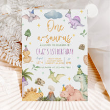 Dinosaur One-A-Saurus 1. Geburtstag