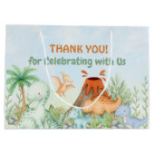 Dinosaur One-A-Saurus 1st Birthday Große Geschenktüte (Rückseite)