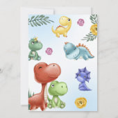 Dinosaur One-A-Saurus Geburtstagspartei Einladung (Rückseite)