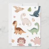 Dinosaur One Rex Boy 1. Geburtstag Party Einladung (Rückseite)