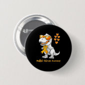 Dinosaur Orange Band Unterstützung Multiple Sklero Button (Vorne & Hinten)