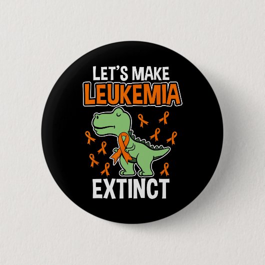 Dinosaur Orange Ribbon Hämatologe Reptile Fossil Button (Vorderseite)