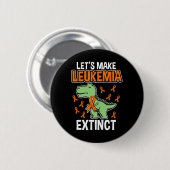 Dinosaur Orange Ribbon Hämatologe Reptile Fossil Button (Vorne & Hinten)