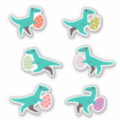 Dinosaur Ostereier Jagd Stickers Aufkleber (Vorderseite)