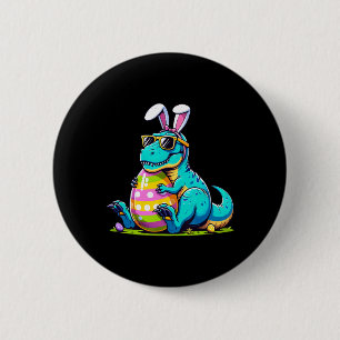 Dinosaur-Osterhase-Ei Glücklicher Ostrawr T Rex Ki Button